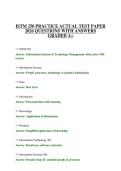 ISTM 250 PRACTICE ACTUAL TEST PAPER 2026 QUESTIONS WITH ANSWERS GRADED A&plus;