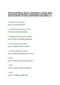 ISTM 250 PRACTICE CERTIFICATION 2026 QUESTIONS WITH ANSWERS GRADED A&plus;