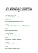 ISTM 250 PRACTICE EXAM SCRIPT 2026 QUESTIONS WITH SOLUTIONS GRADED A&plus;