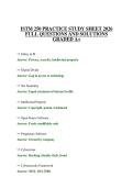 ISTM 250 PRACTICE STUDY SHEET 2026 FULL QUESTIONS AND SOLUTIONS GRADED A&plus;