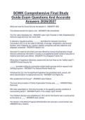 SOWK Comprehensive Final Study Guide Exam Questions And Accurate Answers 2026&sol;2027