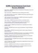 SOWK Comprehensive Final Exam Review 2026&sol;2027