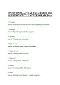 ITN 100 FINAL ACTUAL EXAM PAPER 2026 QUESTIONS WITH ANSWERS GRADED A