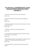 ITN 100 FINAL COMPREHENSIVE GUIDE 2026 QUESTIONS WITH SOLUTIONS GRADED A&plus;
