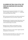 JB LEARNING EMT FINAL EXAM ACTUAL TEST PAPER 2026 QUESTIONS WITH SOLUTIONS GRADED A&plus;