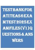 ATI TEAS 6 Exam Test 2025 Files V1 Questions and Answers &lpar;2025-2026&rpar; - Complete Science&comma; Math&comma; Reading & English