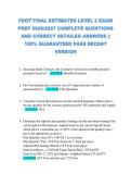 FDOT FINAL ESTIMATES LEVEL 2 EXAM  PREP 2026&sol;2027 COMPLETE QUESTIONS  AND CORRECT DETAILED ANSWERS &vert;&vert;  100&percnt; GUARANTEED PASS RECENT  VERSION 