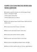 JCAHPO COA EXAM PRACTICE REVIEW 2026 TESTED QUESTIONS