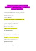 CNA Final Exam Questions and Answers &vert; Latest Version &vert; 2025&sol;2026 &vert;  Correct & Verified