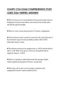 JCAHPO COA EXAM COMPREHENSIVE STUDY GUIDE 2026 VERIFIED ANSWERS