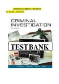 Test Bank for Criminal Investigation 11th Edition by Charles R&period; Swanson &lpar;2025-2026&rpar; - Complete Chapters 1-22 &vert; 240&plus; Pages