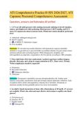 ATI Comprehensive Practice B &sol;RN 2026&sol;2027&comma; ATI Capstone Proctored Comprehensive Assessment Questions&comma; answers and Rationales All verified