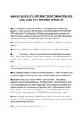 KANSAS MPJE PACKAGED PRACTICE EXAMINATION 2026 QUESTIONS WITH ANSWERS GRADED A&plus;