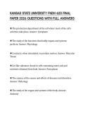 KANSAS STATE UNIVERSITY FNDH 620 FINAL PAPER 2026 QUESTIONS WITH FULL ANSWERS