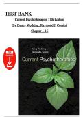Test Bank &ndash; Current Psychotherapies&comma; 11th Edition by Danny Wedding & Raymond J&period; Corsini &lpar;Chapters 1&ndash;16&rpar; &vert; Questions with Correct Answers &vert; Instant PDF Download
