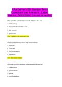 AAA Driver's ED&colon; Sample Tests Questions and Answers &vert; Latest Version &vert; 2025&sol;2026 &vert; Correct & Verified