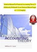 Solution Manual for Financial Accounting Theory 7th Edition by William R&period; Scott &lpar;2025-2026&rpar; - Complete Chapters 1-13 &vert; ISBN 9780132984669