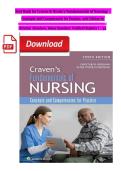 TEST BANK For Craven & Hirnle's Fundamentals of Nursing Concepts and Competencies for Practice&comma; 10th Edition by Christine Henshaw & Renee Rassilyer &lpar;2025-2026&rpar; - Verified Complete Chapters 1-43 &vert; A&plus; Guide &vert; ISBN 9781975205744