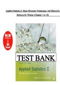 Test Bank &ndash; Applied Statistics I&colon; Basic Bivariate Techniques&comma; 3rd Edition by Warner &lpar;Chapters 1&ndash;18&rpar; &vert; Instant PDF Download