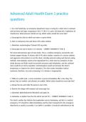 Advanced Adult Health Exam 1 practice questions