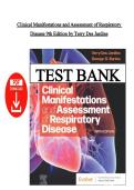 Test Bank &ndash; Clinical Manifestations and Assessment of Respiratory Disease&comma; 9th Edition by Des Jardins &lpar;2024&rpar;&comma; Chapters 1&ndash;45 &vert; Instant PDF Download
