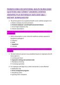 PENNSYLVANIA OCCUPATIONAL HEALTH NURSE EXAM QUESTIONS AND CORRECT ANSWERS &lpar;VERIFIED ANSWERS&rpar; PLUS RATIONALES 2025&vert;2026 Q&A &vert; INSTANT DOWNLOAD PDF
