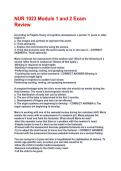 NUR 1023 Module 1 and 2 Exam Review Questions And Answers Rated A&plus; New Update Assured Satisfaction