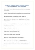 Biology 1201 Chapter 2 Test Bank &vert; Complete Questions with Correct Answers &vert; Latest 2026 Update