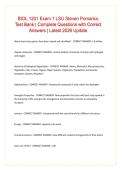 BIOL 1201 Exam 1 LSU Steven Pomarico Test Bank &vert; Complete Questions with Correct Answers &vert; Latest 2026 Update