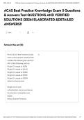 ACAS Best Practice Knowledge Exam 5 Questions & Answers Test QUESTIONS AND VERIFIED SOLUTIONS &vert;2026&vert; ELABORATED &DETAILED ANSWERS&excl;&excl;