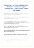 LSU Biology 1201 Exam One Study Guide &lpar;Siebnaller&rpar; Test Bank &vert; Complete Questions with Correct Answers &vert; Latest 2026 Update