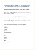 Biology 1201 Exam 1 Chapters 1-4 Test Bank &vert; Complete Questions with Correct Answers &vert; Latest 2026 Update