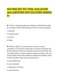 NCE PRACTICE TEST FINAL EVALUATION 2026 QUESTIONS WITH SOLUTIONS GRADED A&plus;