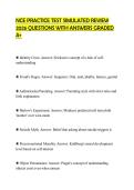 NCE PRACTICE TEST SIMULATED REVIEW 2026 QUESTIONS WITH ANSWERS GRADED A&plus;