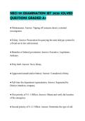 NECI 911 EXAMINATION SET 2026 SOLVED QUESTIONS GRADED A&plus;