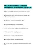 NECI 911 BOARD EVALUATION 2026 GUARANTEED PASS ANSWERS GRADED A&plus;