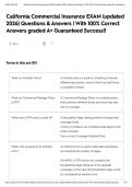 California Commercial Insurance EXAM &lpar;updated 2026&rpar; Questions & Answers &vert; With 100&percnt; Correct Answers graded A&plus; Guaranteed Success&excl;&excl;