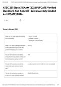 ATSC 231 Block 3 EXAM &lpar;2026&rpar; UPDATE Verified Questions And Answers &vert; Latest Already Graded A&plus; UPDATE &vert;2026