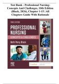 Test Bank - Professional Nursing-Concepts and Challenges&comma; 10th Edition &lpar;Black&comma; 2026&rpar;&comma; Chapter 1-15 &vert; All Chapters