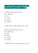 NERC PREP EXAMINATION SET 2026 SOLVED QUESTIONS GRADED A&plus;