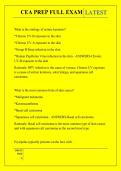 CEA PREP FULL EXAM QUESTIONS AND ANSWERS 2026