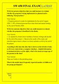 SW 650 FINAL EXAM QUESTIONS AND ANSWERS 2026