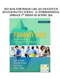 Test Bank - Primary Care-The Art and Science of Advanced Practice Nursing&comma; 5th Edition &lpar;Dunphy&comma; 2026&rpar; &vert; All Chapters
