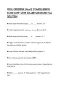 POOL OPERATOR EXAM 2 COMPREHENSIVE EXAM SCRIPT 2026 SOLVED QUESTIONS FULL SOLUTION