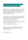 NEUROSCIENCE UPDATED SCRIPT 2026 PRACTICE SOLUTIONS GRADED A&plus;