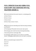 POOL OPERATOR EXAM HIGH SIERRA POOL EXAM SCRIPT 2026 QUESTIONS WITH FULL SOLUTIONS GRADED A&plus;