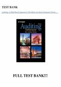 Test bank for Auditing A Risk-Based Approach 12th Edition with test questions and answers graded A&plus;