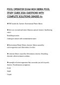 POOL OPERATOR EXAM HIGH SIERRA POOL STUDY GUIDE 2026 QUESTIONS WITH COMPLETE SOLUTIONS GRADED A&plus;