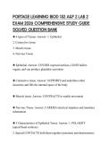 PORTAGE LEARNING BIOD 152 A&P 2 LAB 2 EXAM 2026 COMPREHENSIVE STUDY GUIDE SOLVED QUESTION BANK