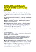 NUR 128 ACTUAL ASSESSMENT 2026 COMPLETE QUESTIONS AND SOLUTIONS GRADED A&plus;